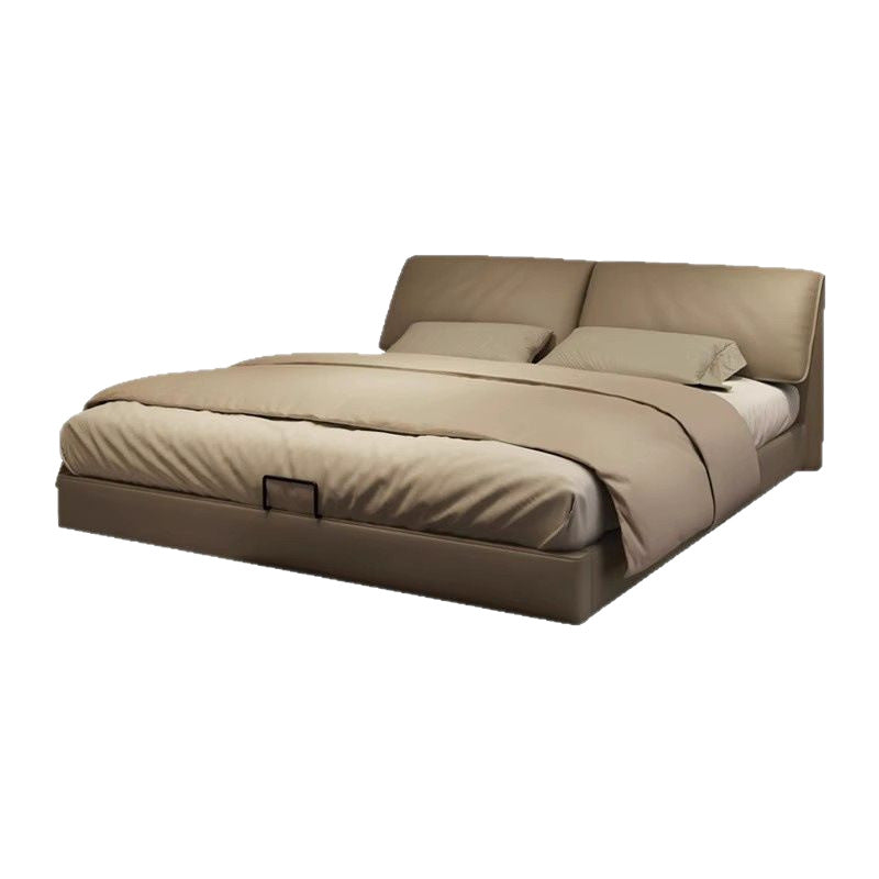 Italian normcore elephant ear bed casual creative large bed master bedroom double bed double storage wedding bed genuine leather bed