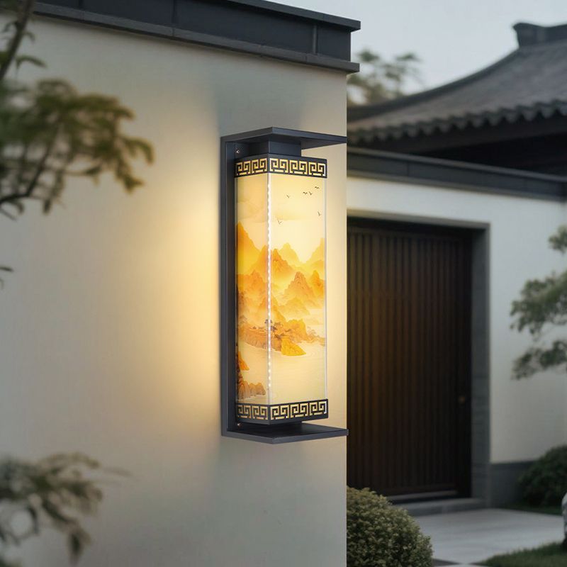 Outdoor wall light solar waterproof modern courtyard chinese style balcony villa pillar exterior wall gate outdoor patio light