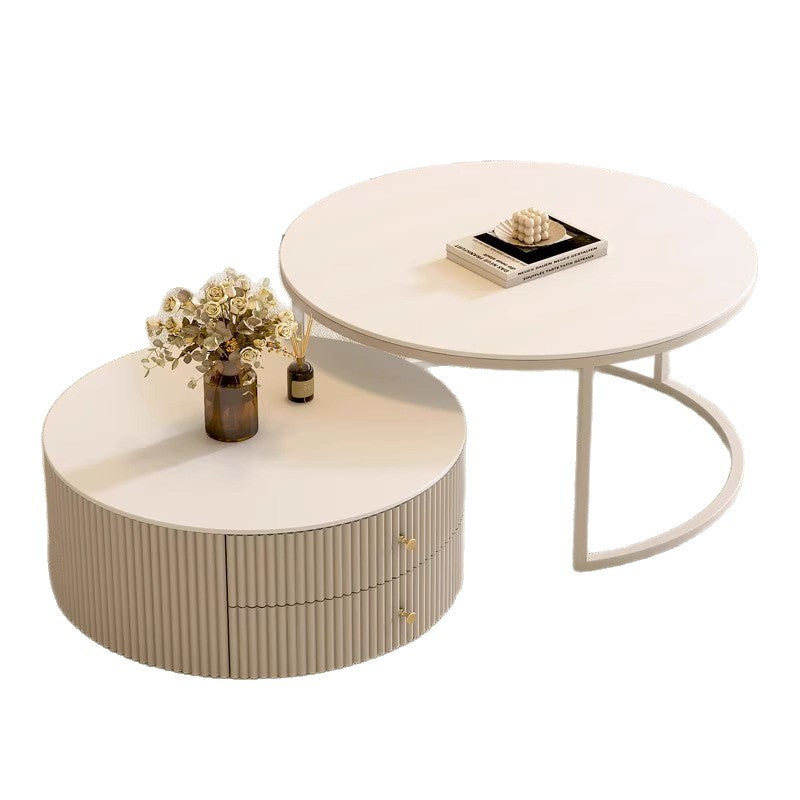 A slate coffee table living room for homecasual modern small apartment cream style accessible luxury round coffee table table combination