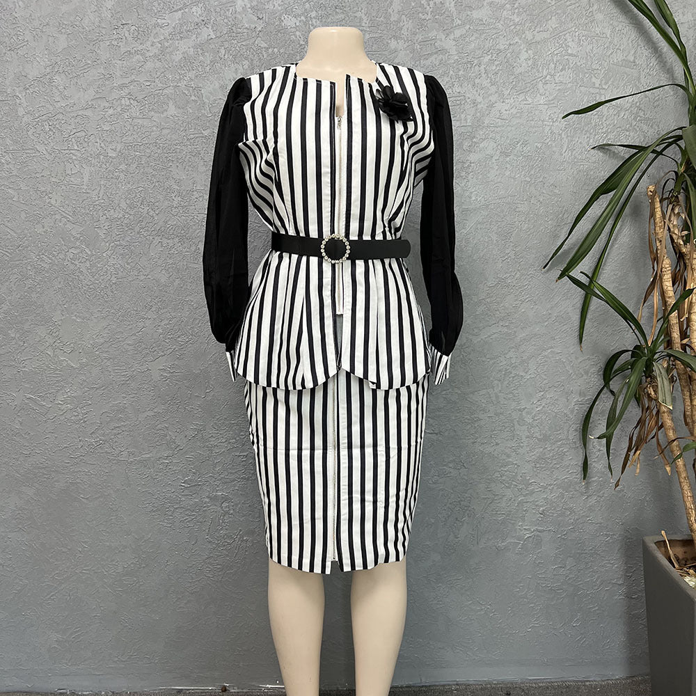 Export supply african plus size women's tops and skirts suitfashionprinting professional style grids formal wear special price
