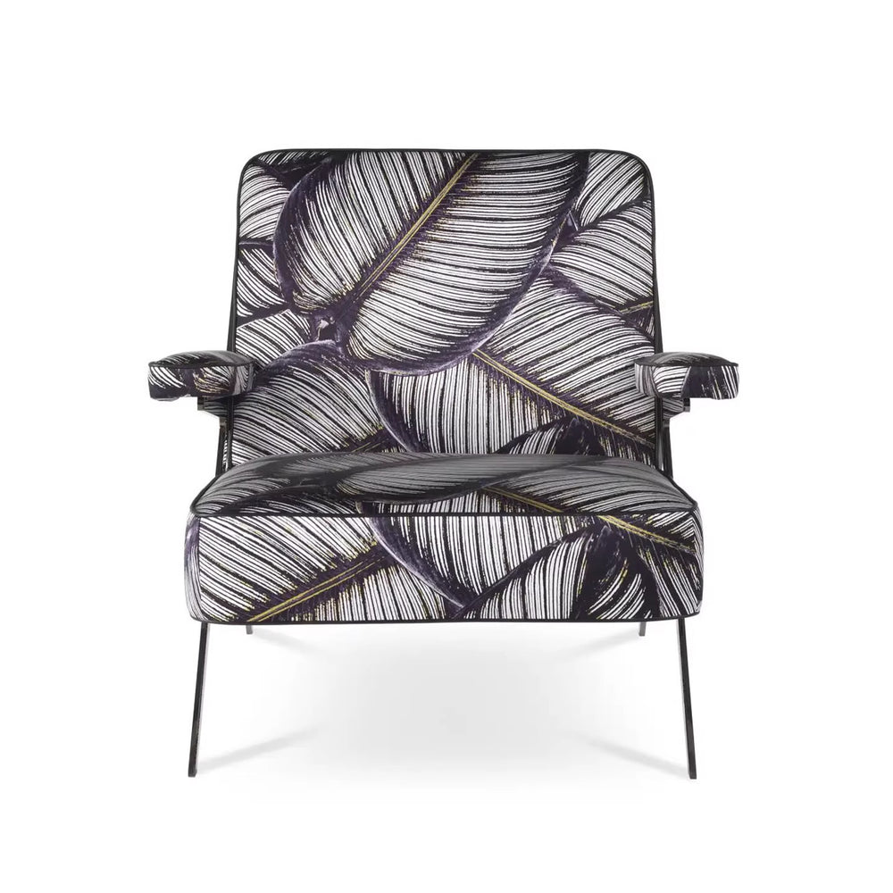 Italian style single reclining sofa chair - luxury designer accent chair for living room, villa, and home
