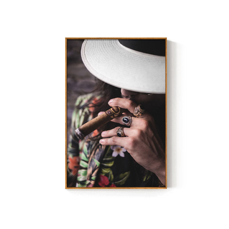 Cigar bar hanging painting American bar high-end club nightclub box wall decoration painting whiskey tobacco and alcohol shop mural