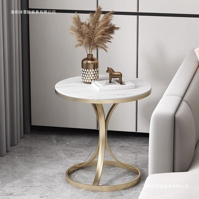 Accessible luxury sofa side table small coffee table slate small table living room bedside table popularcasual balcony tea small round table
