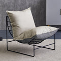 Factory direct light luxury chidori grids iron single sofa chair popular chair back chair small balcony lazy sofa