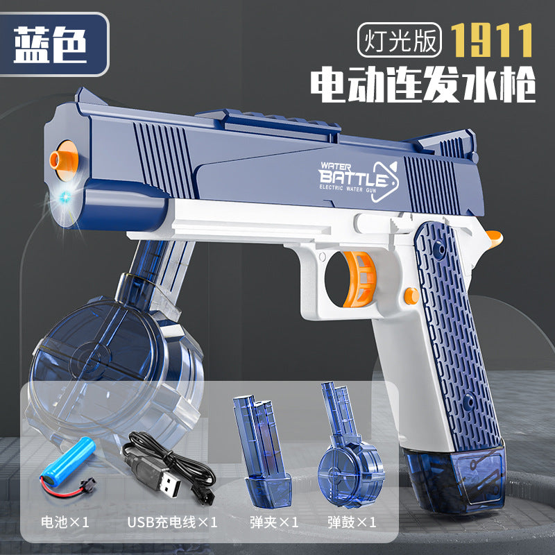 new fully automatic electric desert eagle water gun toy with light burst 1911 water splashing festival wholesale men