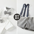 New arrival boys suitnew arrival summer overalls performance clothes baby two-piece set one-year-old preppy style dress