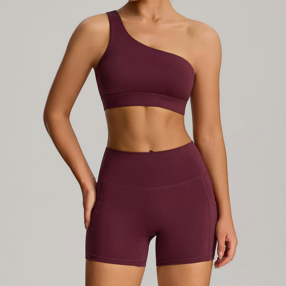 European and american style new yoga outfit set for women - summer pocket workout set, premium slim-fit activewear