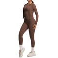 Ready-to-ship cross-border double-sided brushed microfiber seamless, breathable, and skin-friendly three-piece activewear set for women, perfect for running, fitness, and yoga