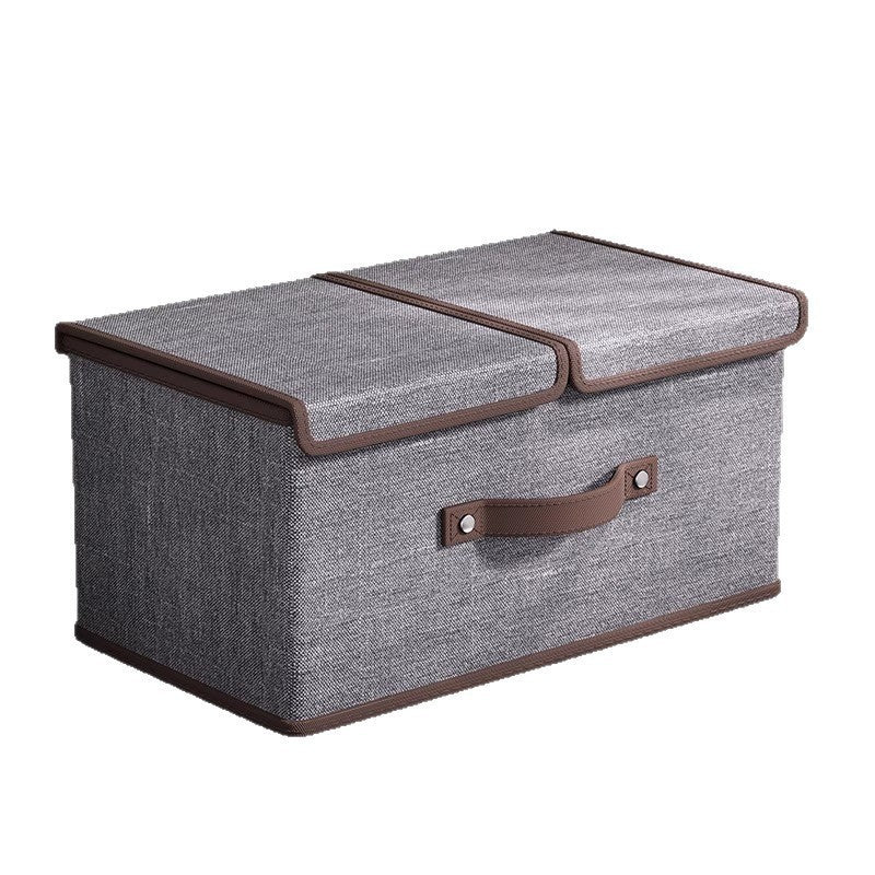 Clothes storage box with lid Household wardrobe Clothing pants separation and sorting box Box Fabric folding storage box artifact