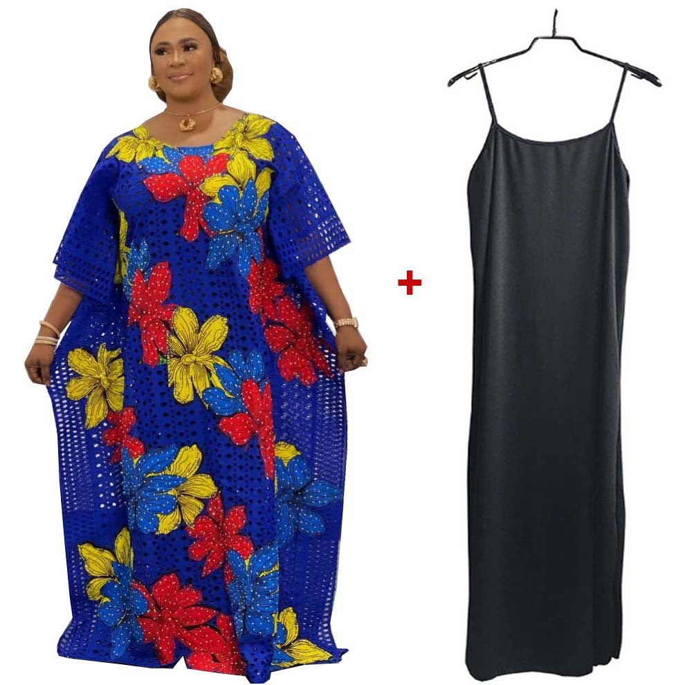 supply plus size women's cotton embroidered sexycut out long skirt printing hot diamond elegantwork clothing long skirt special price