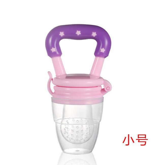 English card pack, baby fruit and vegetable music, fruit complementary food biting music, silicone mesh bag baby chewing and feeding tableware