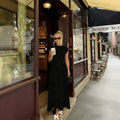 cross-border fashionexportfrenchretro polka dot waist slimming lookdressspring & fall summerelegantelegancelong skirt