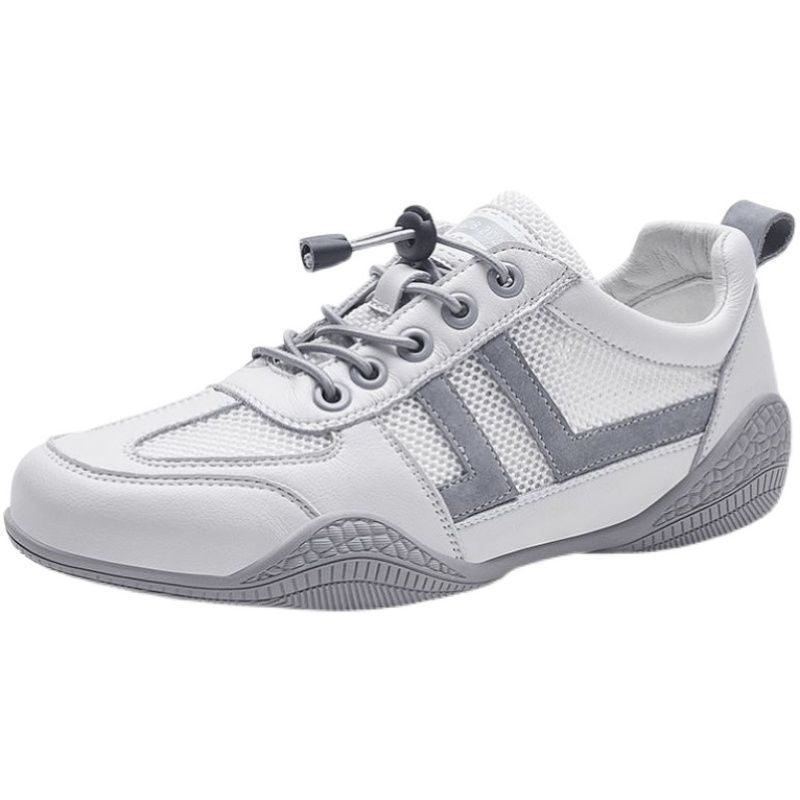 Mesh breathable hollow-out white sneakers for women, 2025 summer new arrival, versatile casual shoes for students, fashionable athletic skate shoes