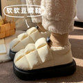 Cute briquettes cotton slippers women's bag heel fall and winternew arrivalindoor home outwearnon-slipthick solecouple confinement shoes
