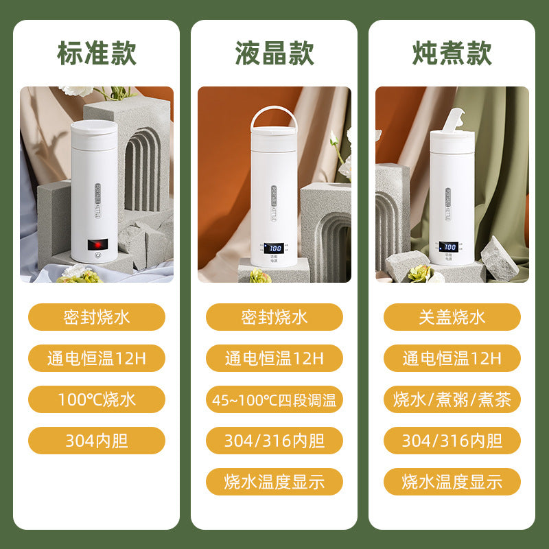 Electric kettle cup - portable travel mini digital display outdoor constant temperature baby warmer for infants - cross-border e-commerce