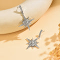 European and american cross-border cold style star earrings for women, trendy sweet and cool, irregular eight-pointed star, diamond-encrusted, light luxury earrings wholesale