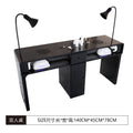 New arrival: extra-wide 45 turbine engraved grade vacuum marble & porcelain surface multifunctional minimalist nail table and chair set