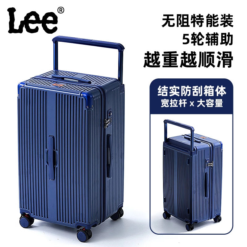 Lee wide tie rod 5 wheels luggage large capacity 28 inch checked box 37 minutes travel password box 20 inch trolley case
