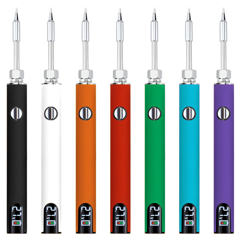 Cross-border explosive portable USB electric soldering iron USB wire burning pen digital display electric welding pen adjustable temperature 510 Loro iron connector