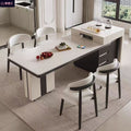 New rock slab island table all-in-one solid wood telescopic tea table small apartment modern for home multifunctional dining table