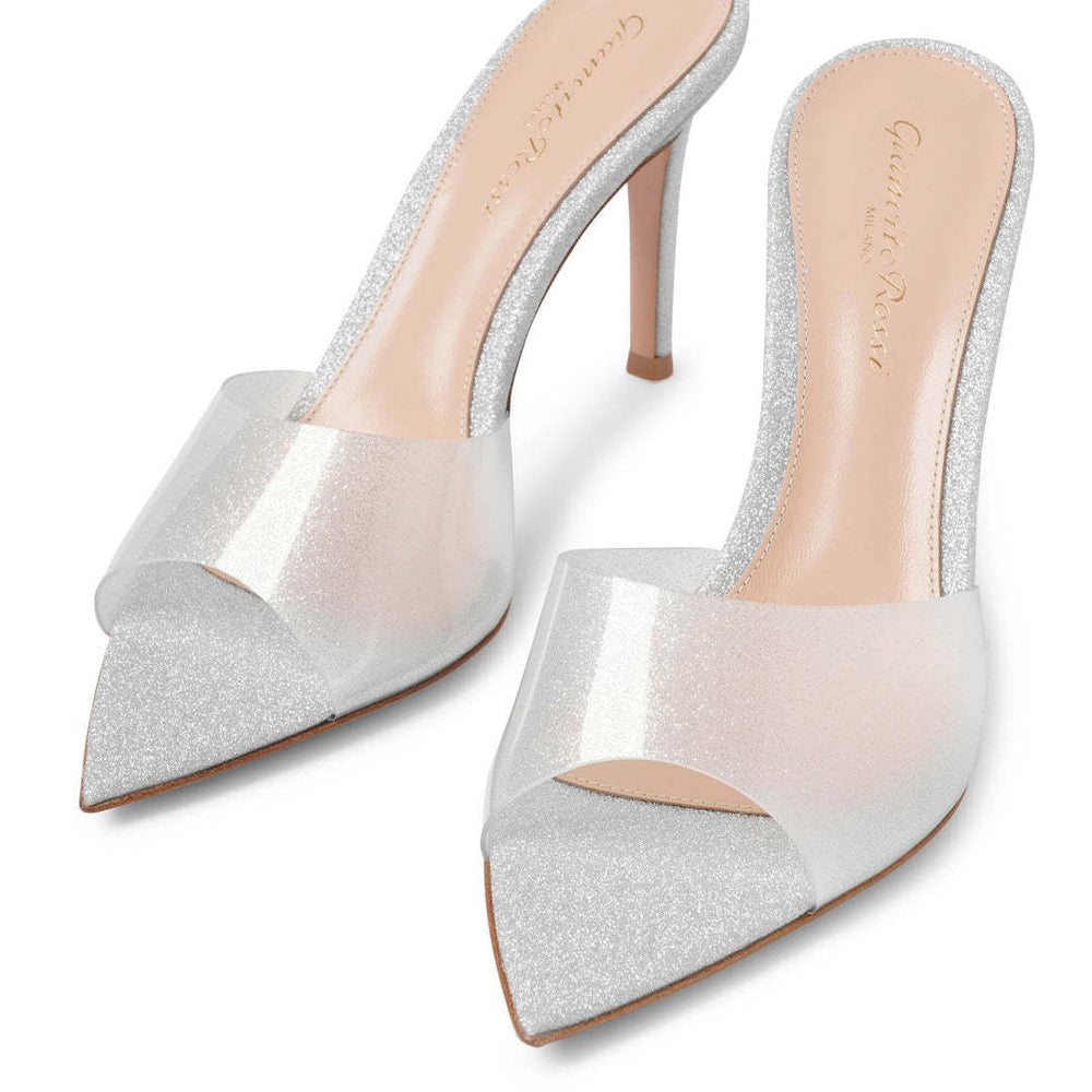 2026 summer transparent pvc stiletto heel slippers women's european and american style pointed toe open toe sandals women's shoes leg-lengthening