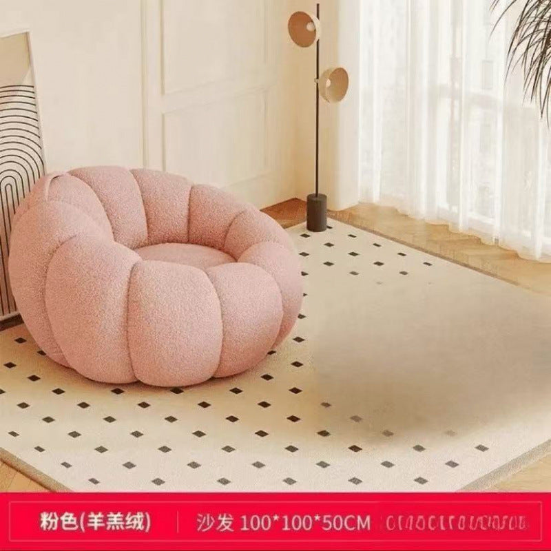 Cream lazy pumpkin tatami Internet celebrity living room small apartment rotating single sofa balcony bedroom leisure chair