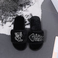 Cartoon cotton slippers women's winter home indoor 2024 new warm cute plush floor slippers household cotton slippers women