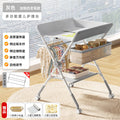 Upgraded and enhanced model [four-pole keel + storage rack + clothes drying pole + single-layer storage basket + universal silent wheel + multi-level adjustment + three-piece gift set] gray