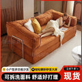Sofa living room fabric casual small apartment rental house single and double reclining sofa assembled foldable dual-purpose sofa bed