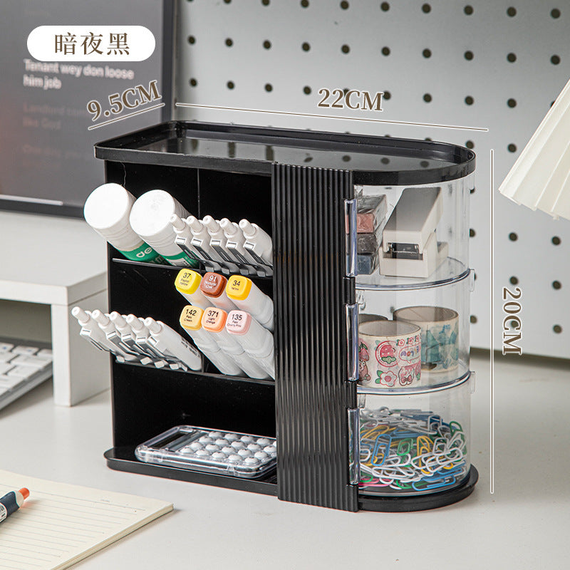 Desktop storage box High-value office large-capacity pen holder Student household multi-layer drawer stationery storage box