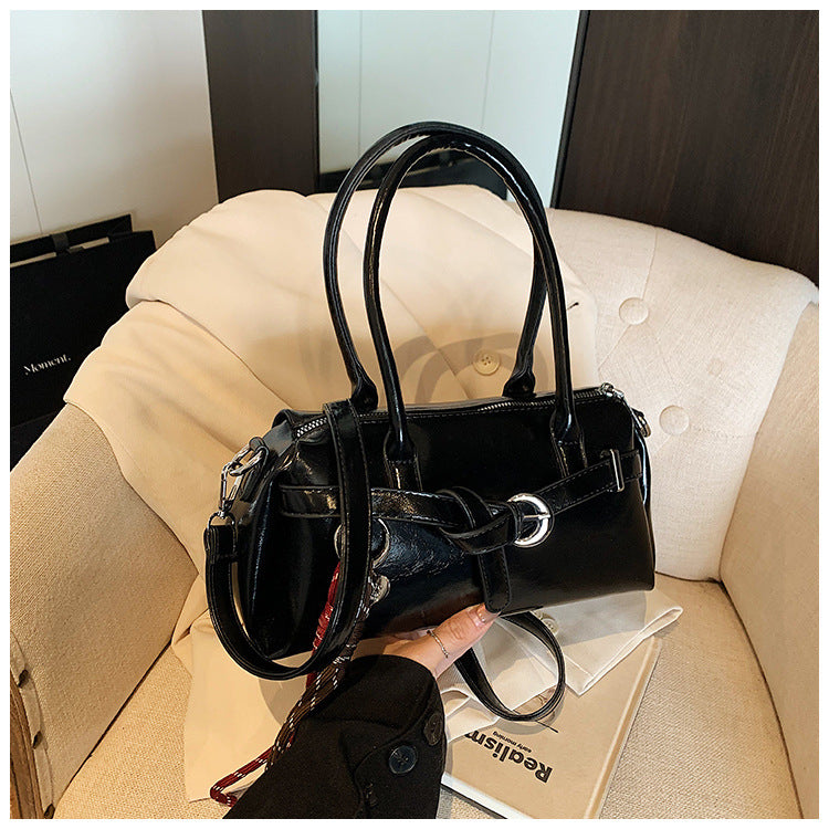 Cross-border Korean version of casual handbag women's 2025 summer new fashion shoulder bag commuter messenger bag