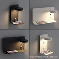 Nordic minimalist wall lamp - bedroom bedside sconce, hotel ambiance wall light, no wiring required, personalized design with usb phone charging