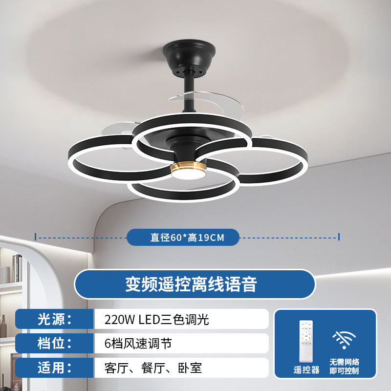 2024 Modern Simple Atmosphere Light Luxury Modern Living Room Fan Light Guangdong Zhongshan Lighting New Living Room Main Light