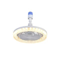 E27 screw-in bulb crystal fan light - integrated smart remote control crystal chandelier for home, bedroom, and kitchen