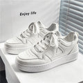 Men's spring white sneakers 2026: breathable, trendy korean style chunky sole sneakers - versatile student athletic casual shoes