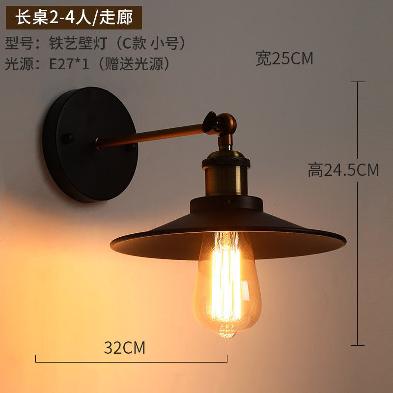 Vintage industrial wind wall lamp American personality creative wall lamp decoration aisle corridor balcony restaurant bar stair lamp