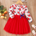 Halloween new arrivals: autumn long-sleeve double-layer mesh dress for toddlers and young children - cross-border exclusive, dropshipping available