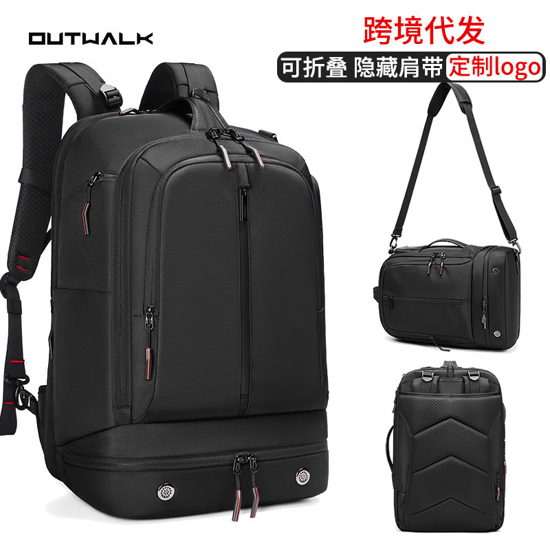 New backpack men's business commuter large-capacity travel bag crossbody gift print logo lightweight men's backpack
