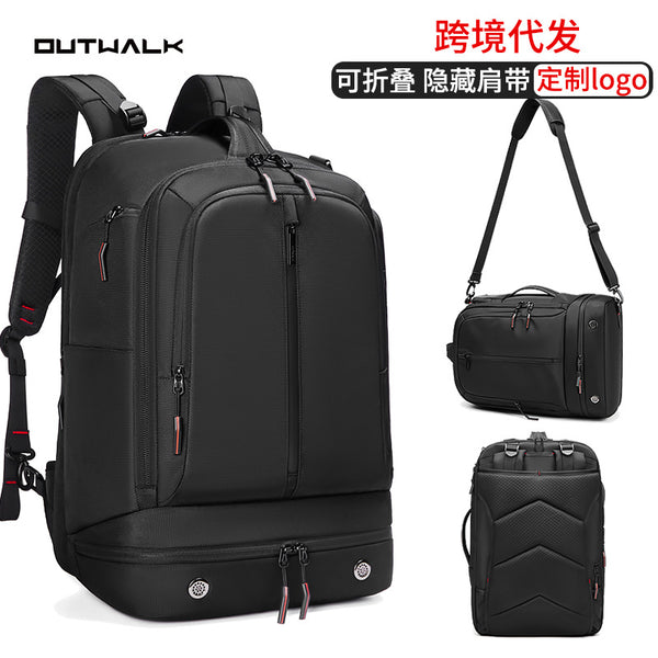 New backpack men's business commuter large-capacity travel bag crossbody gift print logo lightweight men's backpack