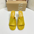 2025 spring/summer new fashion versatile sexy european and american style genuine leather wedge heel mule sandals