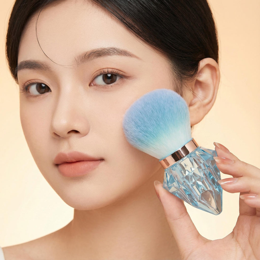 Travel portable diamond manicure dust brush mini mushroom head large cross-border beauty loose powder brush makeup brush portable