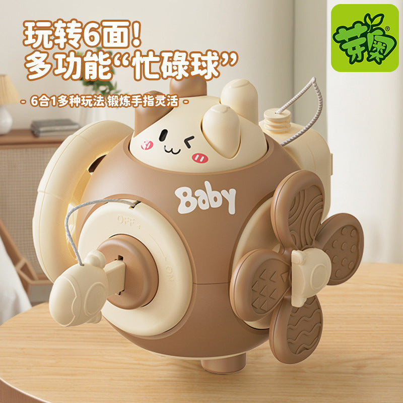 Baby busy ball hand catching ball 1-2 years old 3 baby busy board house hexahedron Montessori early education educational children's toys