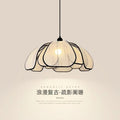 French cream style petal chandelier adjustable restaurant light, vintage retro petal lamp, high-end dining table lamp for dining room