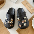 Sweet croc shoes for women, girly heart summer, cute student internet celebrity outwear, non-slip, stomping on shit, soft thick sole beach shoes
