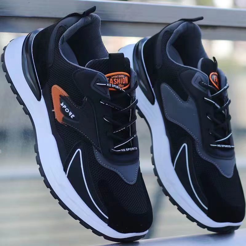 Men's athletic shoes, new spring/summer collection, breathable mesh sneakers, men's casual shoes, non-slip soft sole running shoes, chunky dad shoes for men