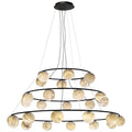 All-copper natural marble living room chandelier - minimalist bedroom, dining room, showroom designer light - light luxury - eu ce certified