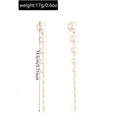 European and american cross-border non-imitation pearl tassel earrings - french retro, light luxury, high-end, unique, and versatile earrings wholesale