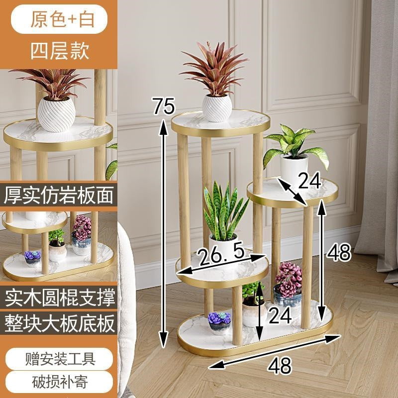 Bogu rack solid wood chinoiserie small duobao pavilion purple clay teapot tea set shelf flower pot plant rack display rack