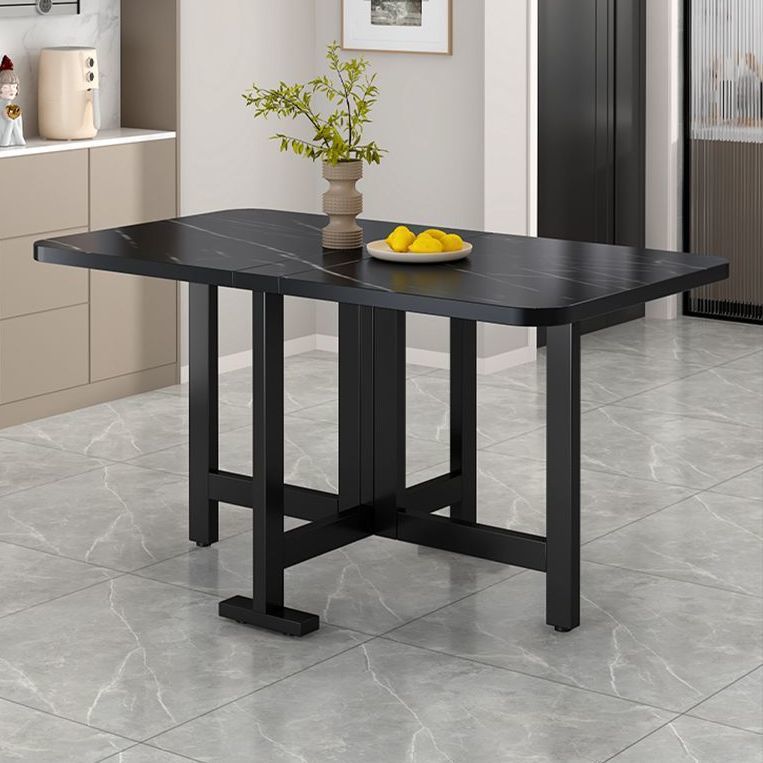 Simple foldable table dining table for home small apartment rental house rectangular portable stall small square table dining table