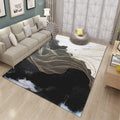 dropshipping living room rug, indoor gilded abstract square print sofa coffee table mat, bedroom bedside rug